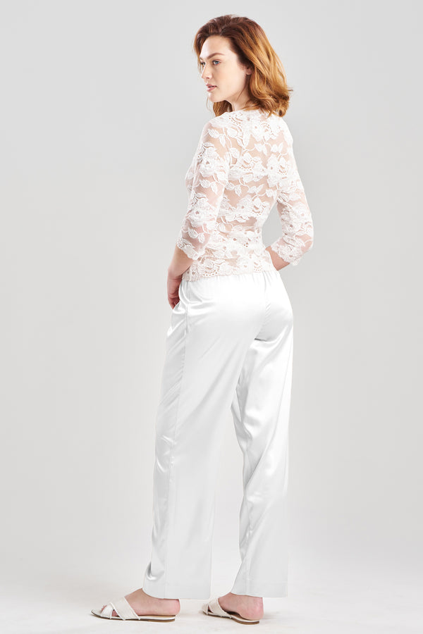 Natori Imagine Allover Lace Top Warm White