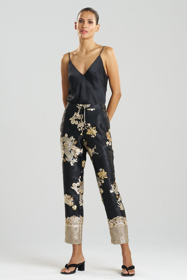 Natori Imperial Dragon Jacquard Pants Black