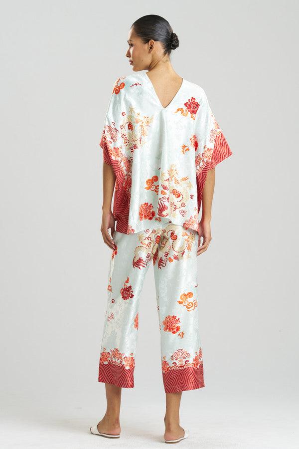 Natori Imperial Dragon Jacquard PJ Light Aqua