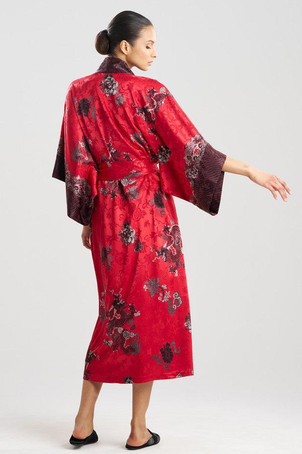 Natori Imperial Dragon Jacquard Robe Red