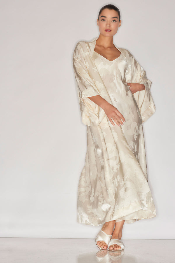 natori Ines Dragon Robe Warm White