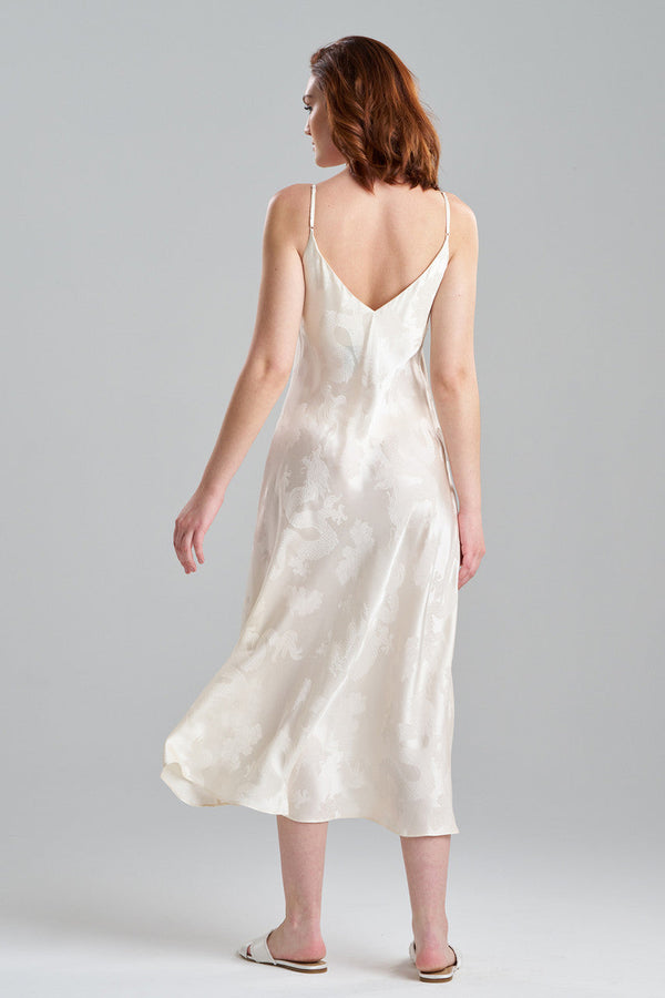 Natori Ines Dragon Slip Dress Warm White