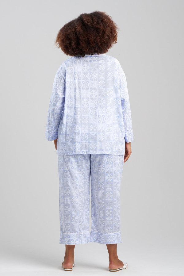 Natori Infinity Cotton Sateen Notch PJ Powder Blue