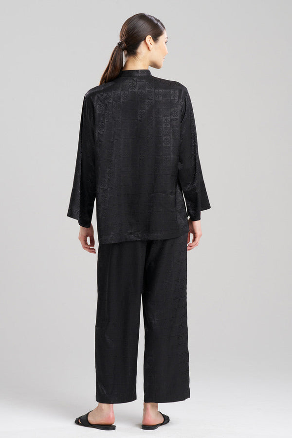 Natori Infinity Jacquard Mandarin PJ Black