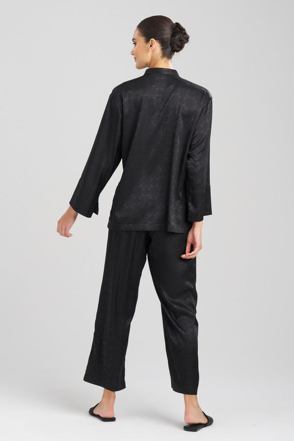 Natori Infinity Jacquard Mandarin PJ Black