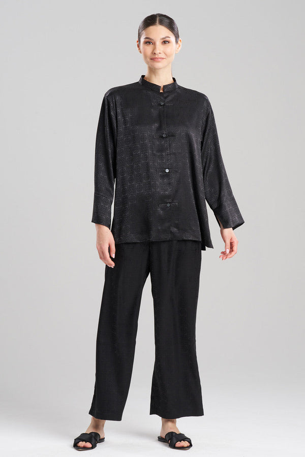 natori Infinity Jacquard Mandarin PJ Black