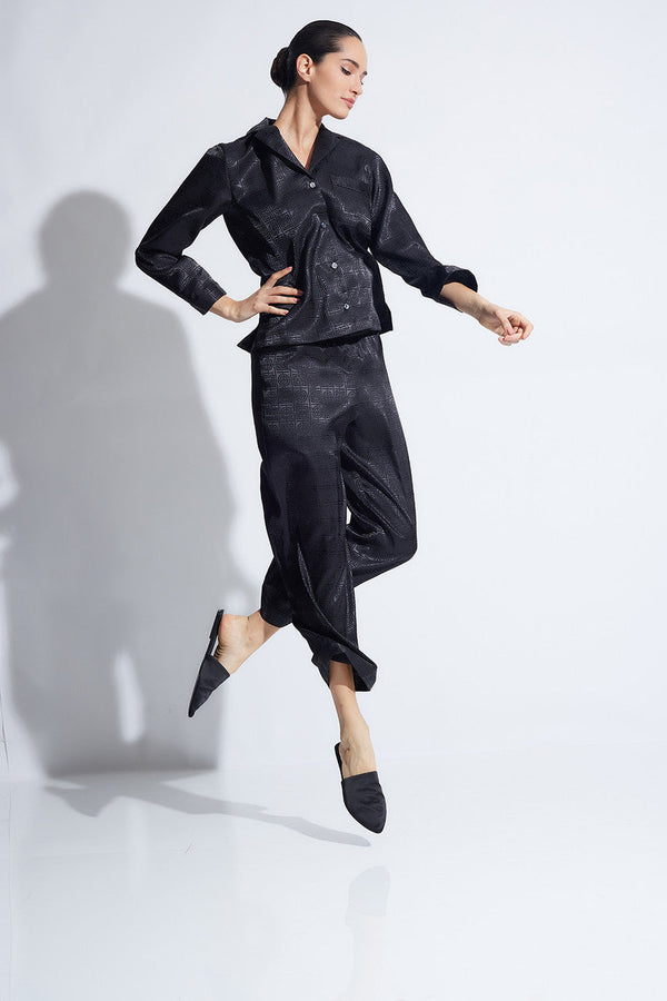 natori Infinity Jacquard PJ Black