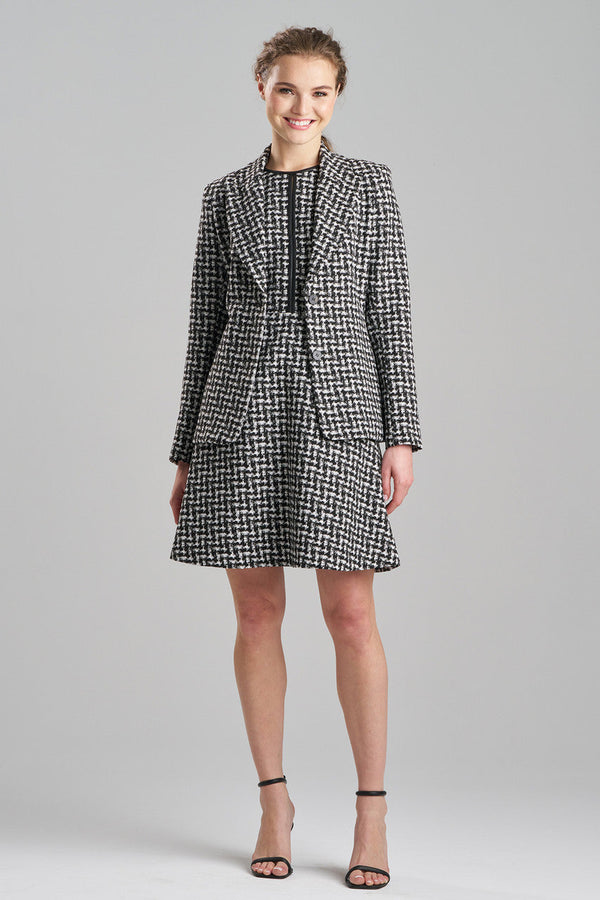 Natori Japanese Check Blazer Black/White
