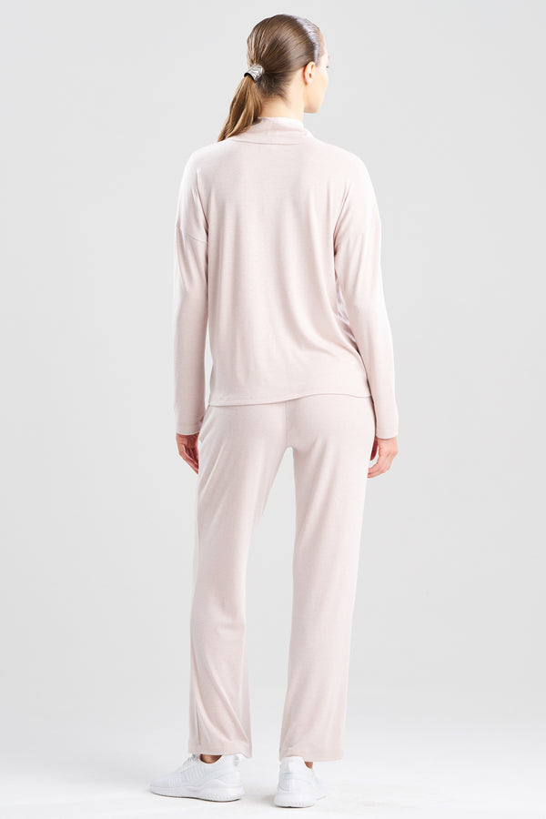 Natori Jersey Essentials Long Sleeve Top Cashmere