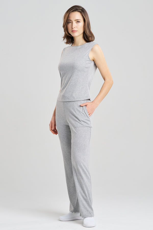 natori Jersey Essentials Shell Tank Ht. Grey