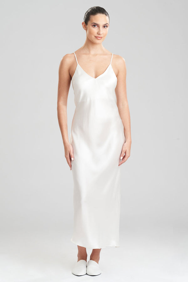 natori Key Essentials Bridal Silk Gown Warm White