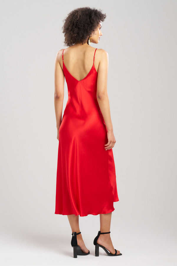 Natori Key Essentials Silk Gown Scarlet