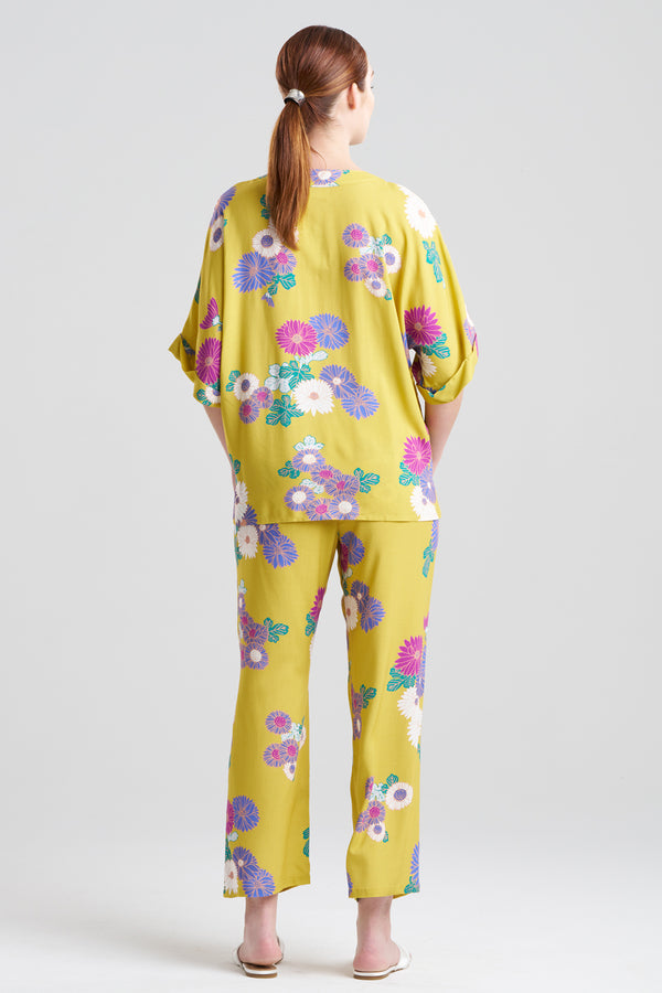 Natori Kiku Challis Dolman PJ Chartreuse