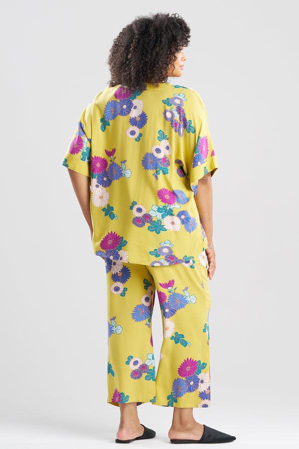 Natori Kiku Challis Dolman PJ Chartreuse