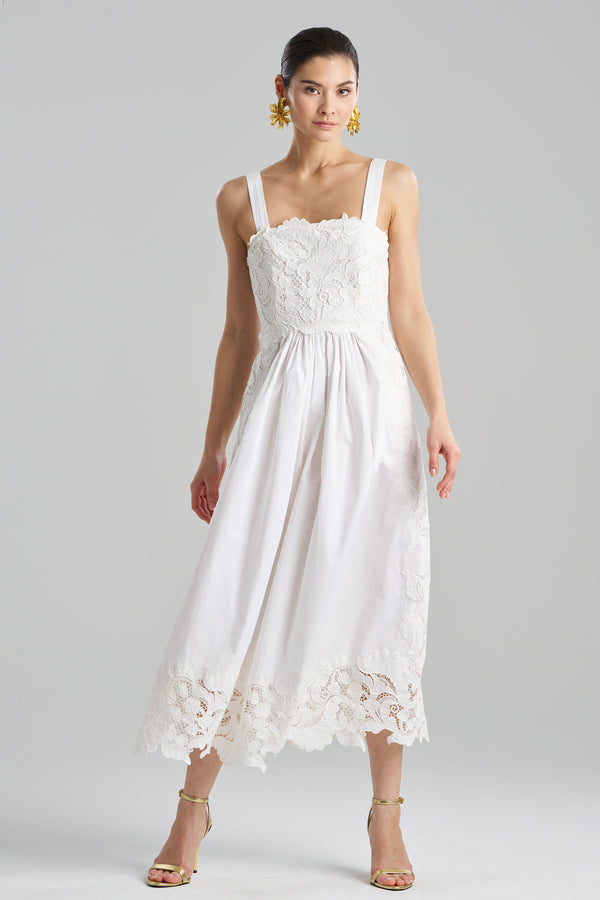 Natori Kumo Embroidery Applique Sundress White