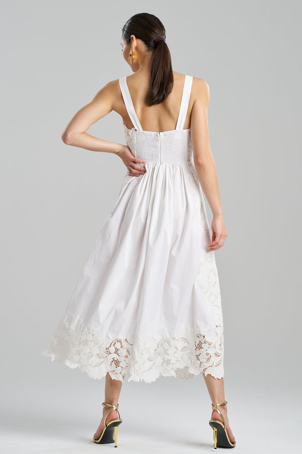 Natori Kumo Embroidery Applique Sundress White