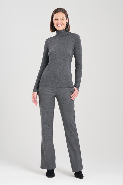 natori Layering Jersey Turtleneck Top Charcoal