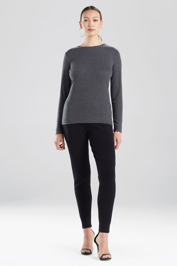 natori Layering Long Sleeve Top Grey