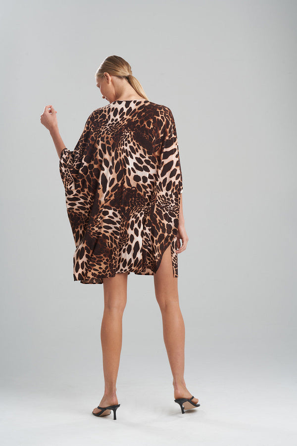 Natori Leopard Jersey Cover-Up Natural
