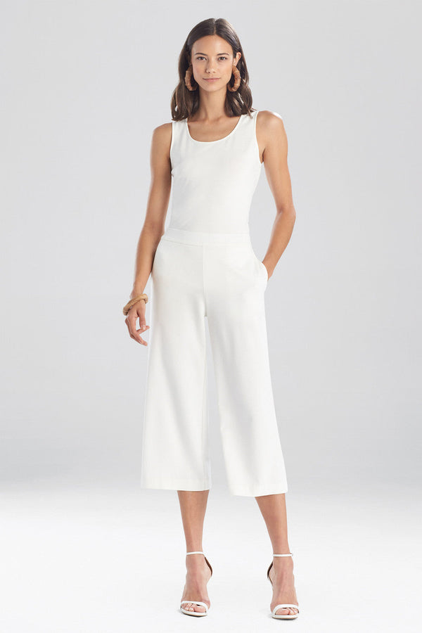 natori Light Weight Ponte Crop Pants Snow