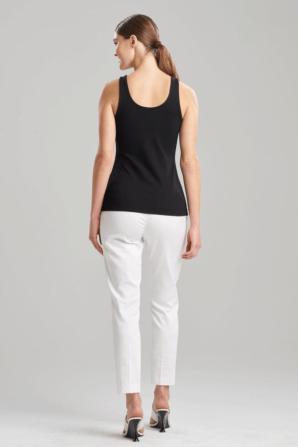 Natori Light Weight Ponte Scoop Tank Black