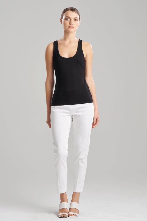 natori Light Weight Ponte Scoop Tank Black