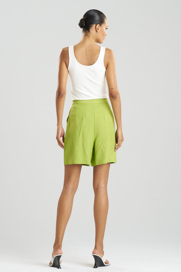 Natori Linen Shorts Pear