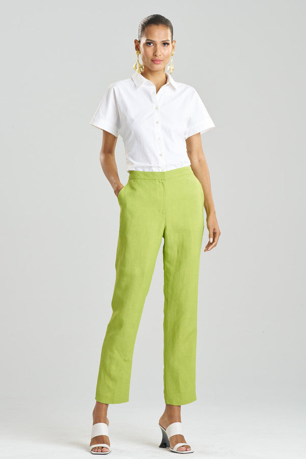 natori Linen Slim Pants Pear