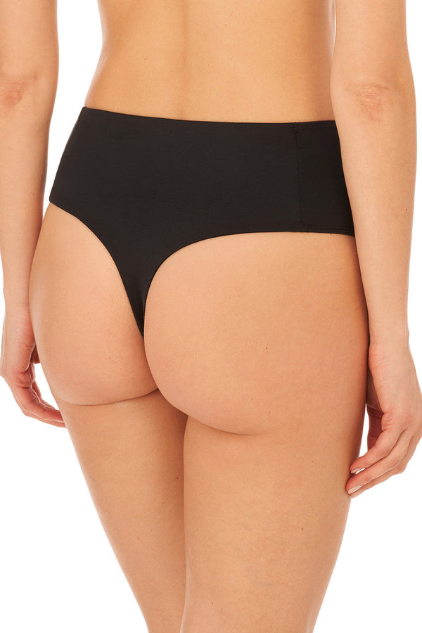 Natori Liquid High Rise Thong Black