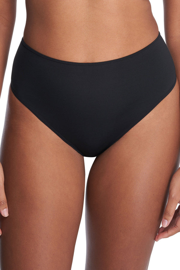 Natori Liquid High Rise Thong Black