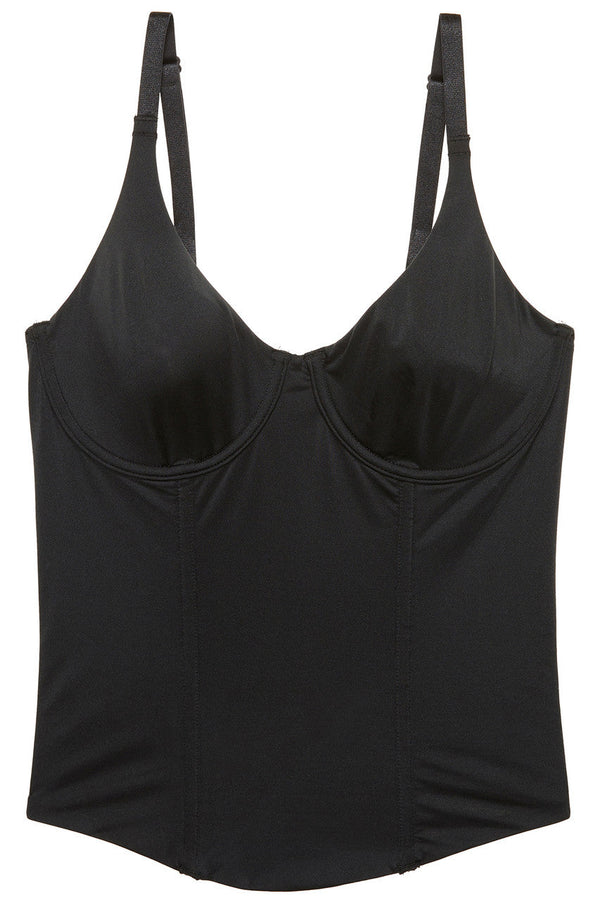 natori Liquid Tank Bustier Black