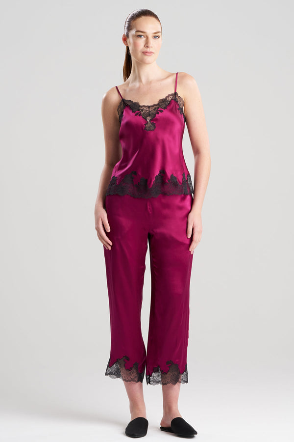 natori Lolita Lace Cami PJ Deep Garnet