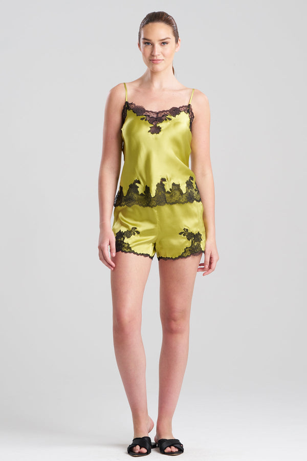 natori Lolita Lace Cami Shorts PJ Lemon Lime