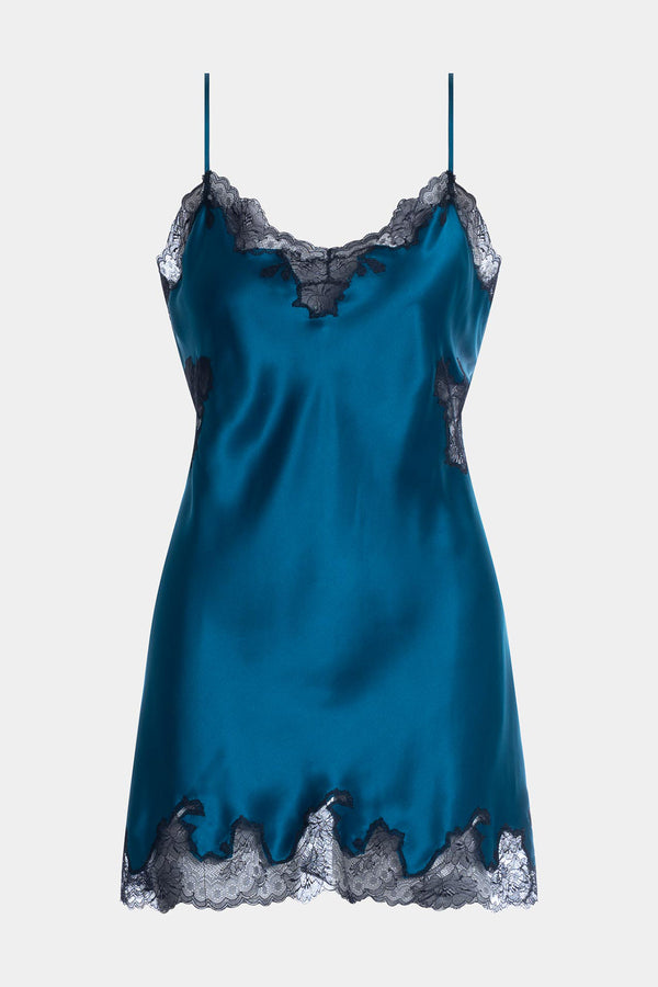 Natori Lolita Lace Silk Chemise Spruce