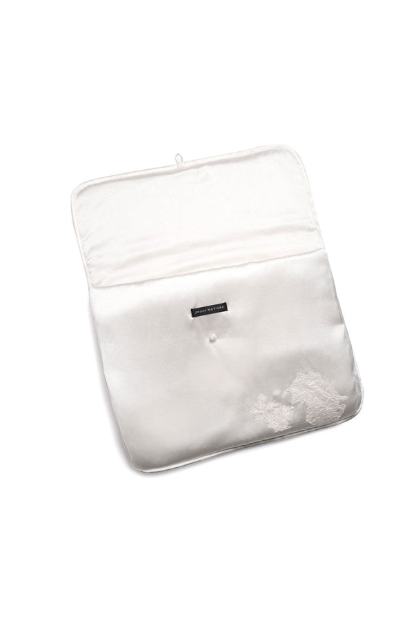 Natori Lolita Silk Lingerie Bag Warm White