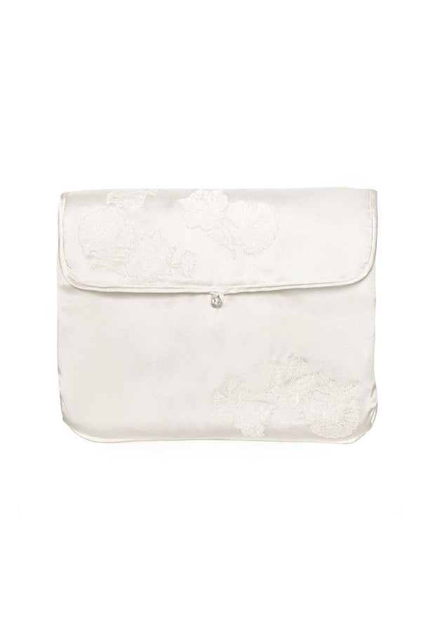 natori Lolita Small Silk Lingerie Bag Warm White