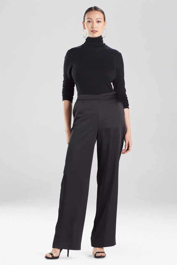 natori Luxe Charmeuse Pants Black