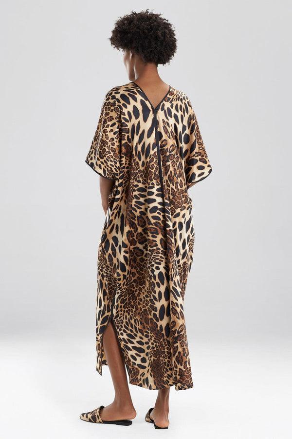 Natori Luxe Leopard Caftan Chestnut