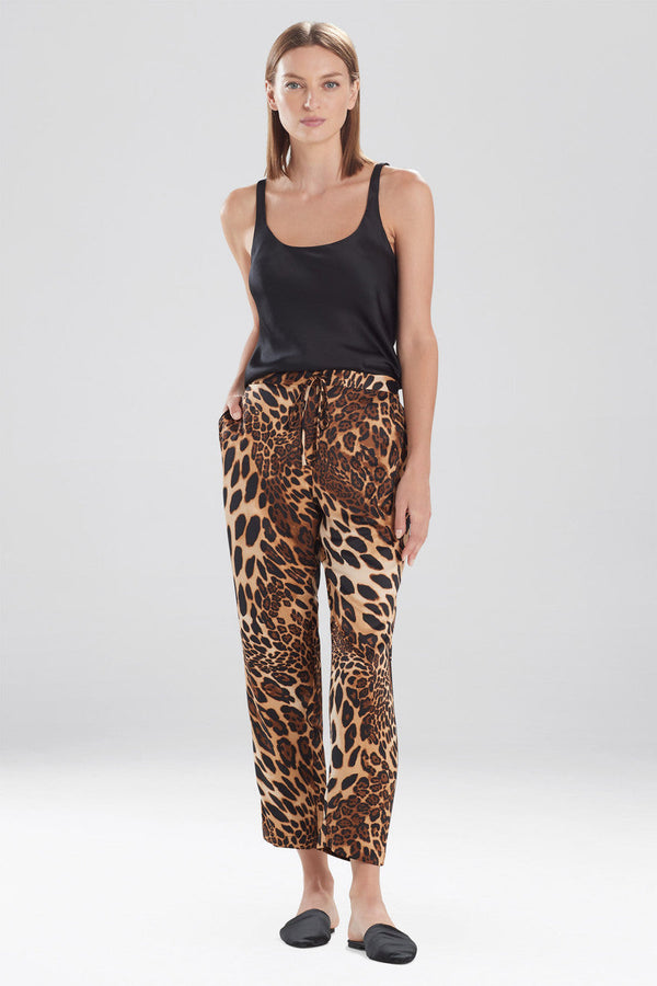 natori Luxe Leopard Pants Chestnut