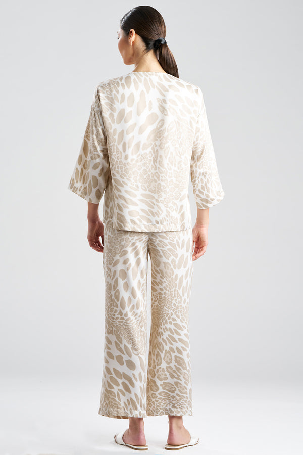Natori Luxe Leopard Pullover PJ Sand Taupe