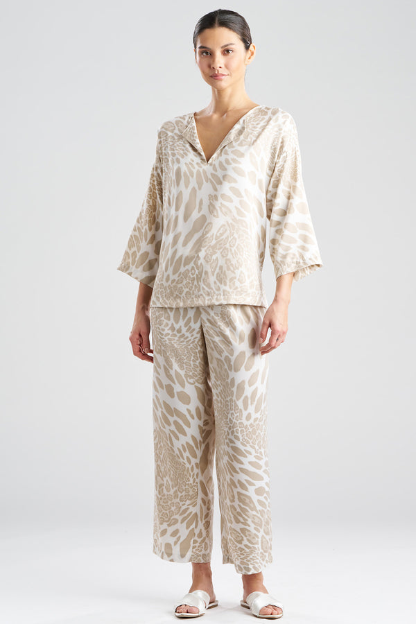 natori Luxe Leopard Pullover PJ Sand Taupe
