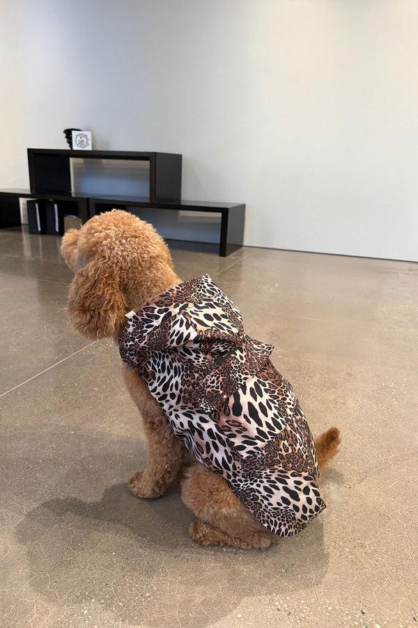 Natori Luxe Leopard Raincoat Chestnut