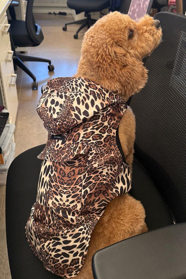 Natori Luxe Leopard Raincoat Chestnut