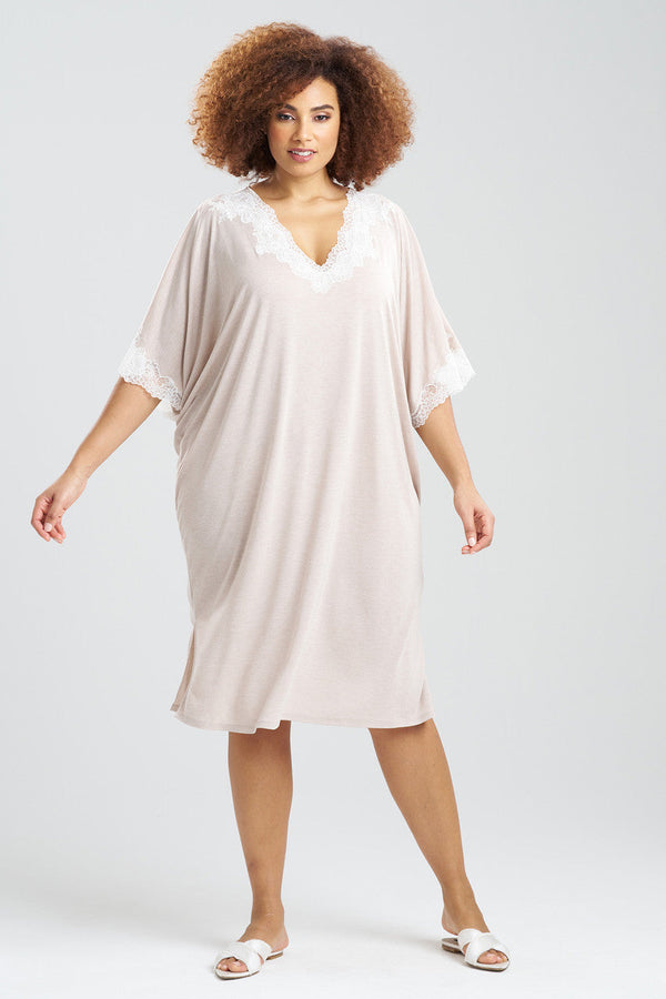 Natori Luxe Shangri-La Caftan Heather Cashmere