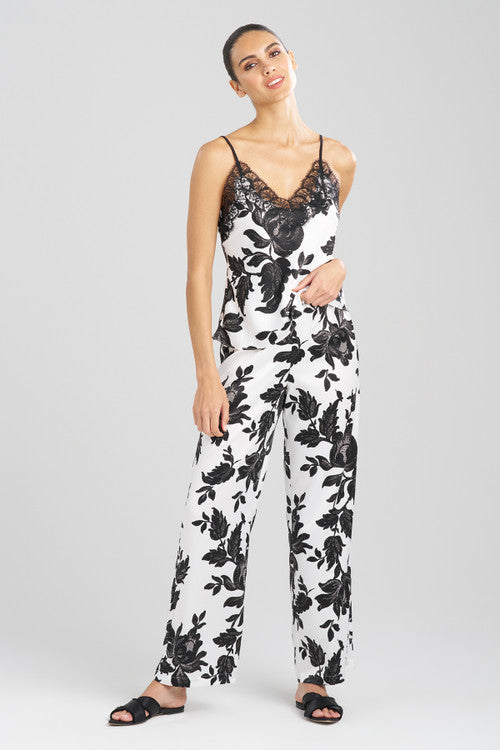 natori Mantilla Lace Applique PJ Alabaster Combo