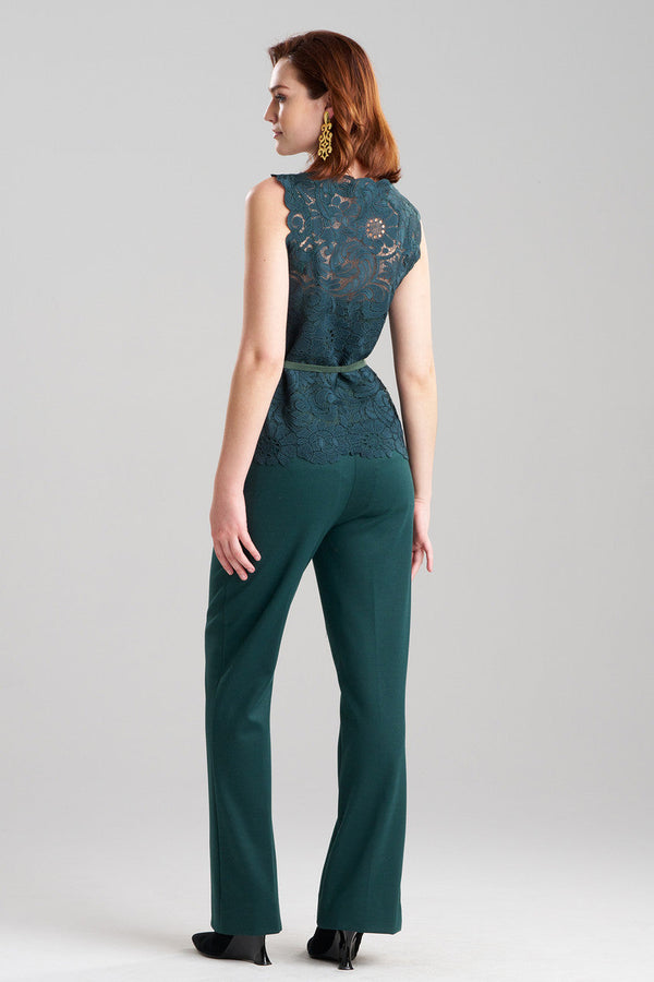 Natori Mantilla Lace Top Bottle Green