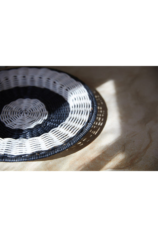 Natori Maranao Circular Stripe Tray Brown