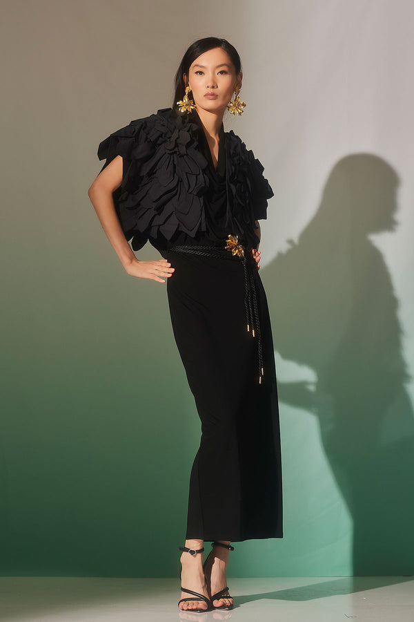 Natori Matte Jersey Halter Maxi Dress Black