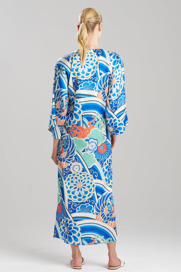 Natori Medallion Caftan Blue