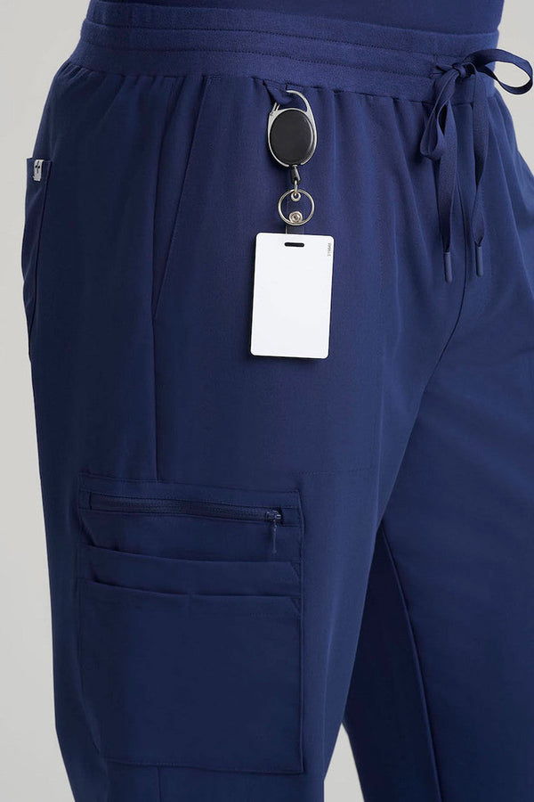 Natori Men's 10-Pocket Jogger Scrub Pants Navy
